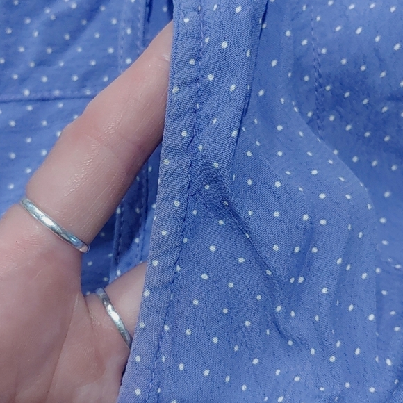 April Cornell Cornflower Blue Polka Trad Dress - Picture 8 of 8
